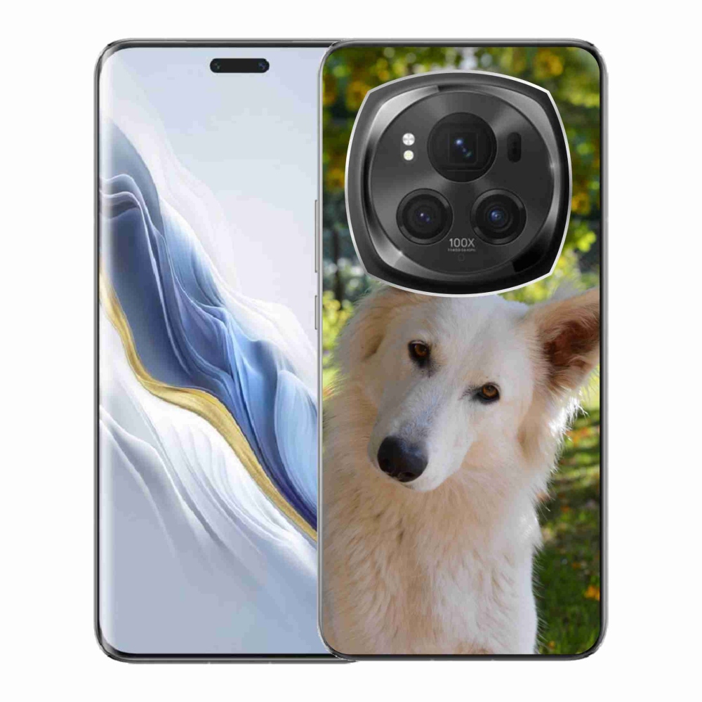 Gél borítás mmCase a Honor Magic 6 Pro 5G készülékhez - Fehér svájci juhász 1