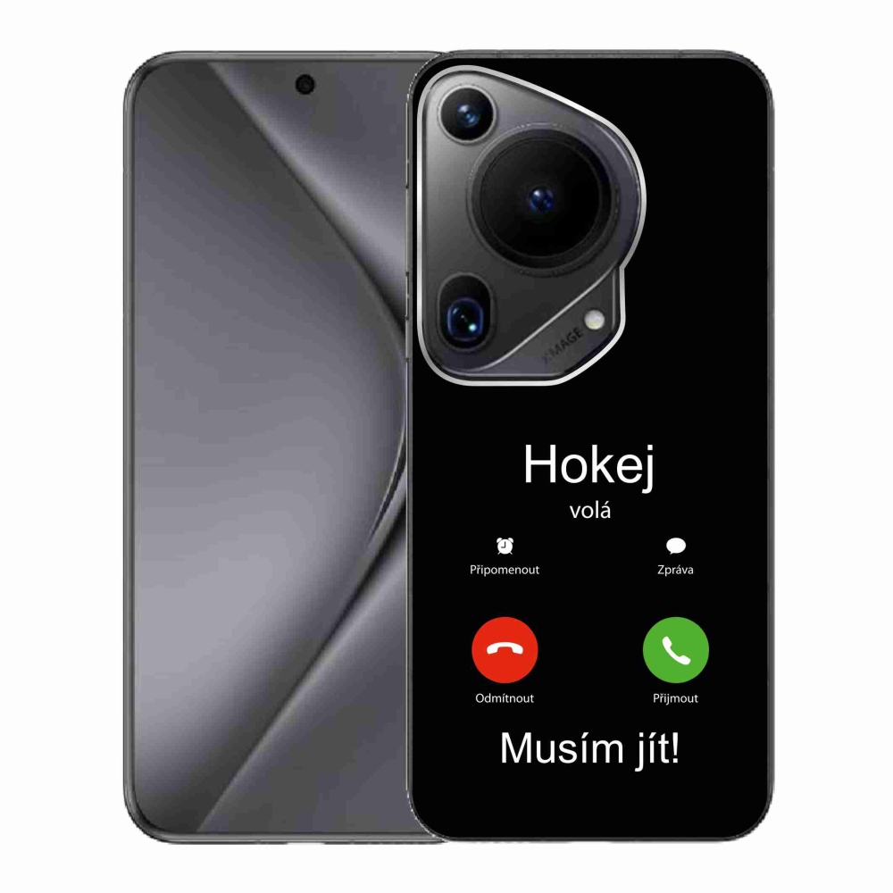 Gél borítás mmCase a Huawei Pura 70 Ultra - hoki hívások fekete háttérrel