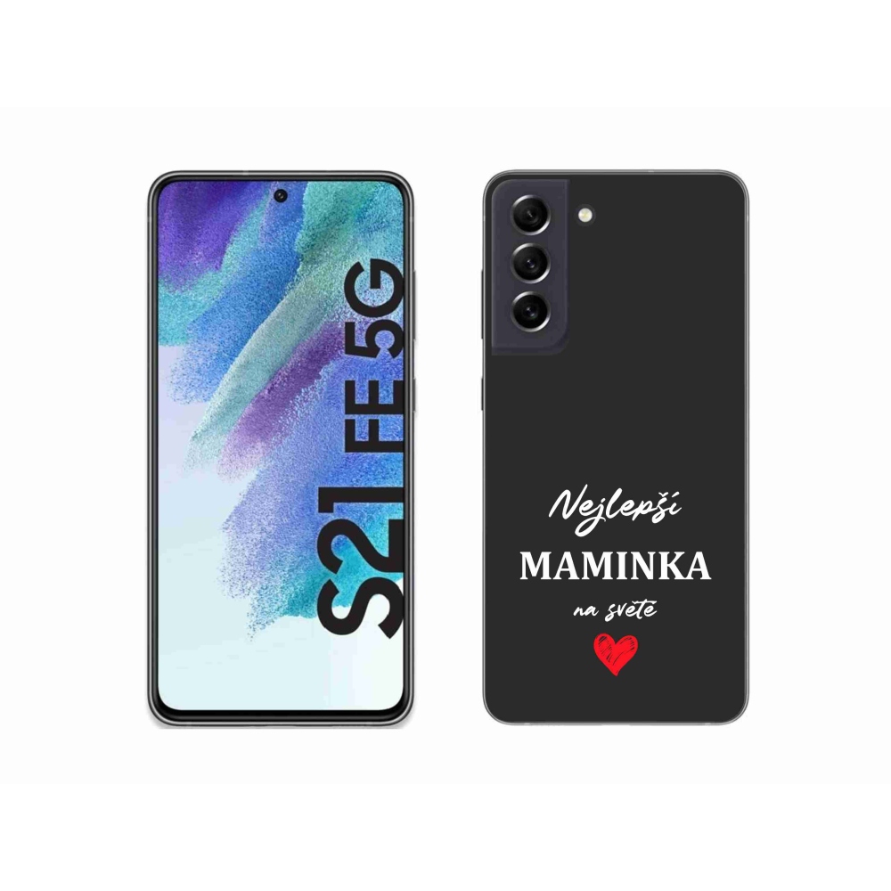 Gél borító mmCase Samsung Galaxy S21 FE 5G - legjobb anya 1 fekete háttér