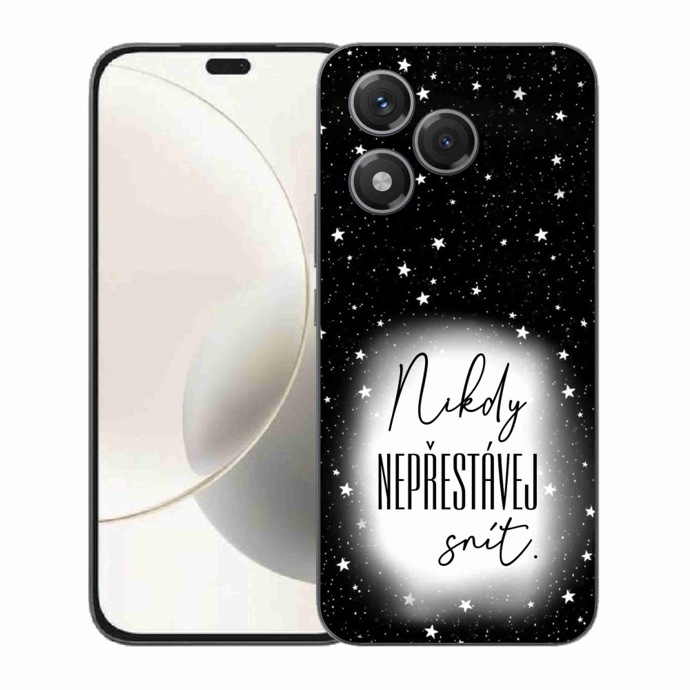 Gél borítás mmCase a Honor 400 Lite készülékhez - Idézet 1 fehér és fekete háttérrel