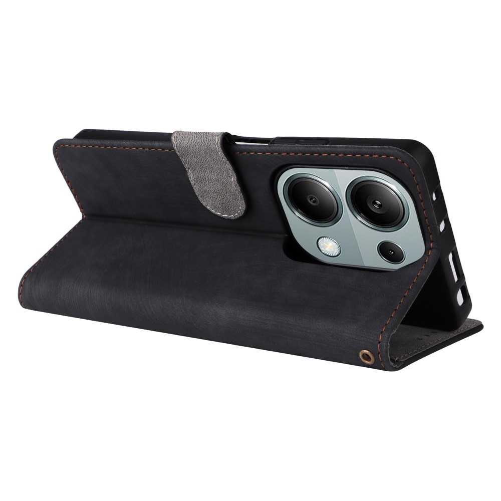 RFID könyvtáska Xiaomi Redmi Note 14S/Note 13 Pro 4G/Poco M6 Pro - fekete