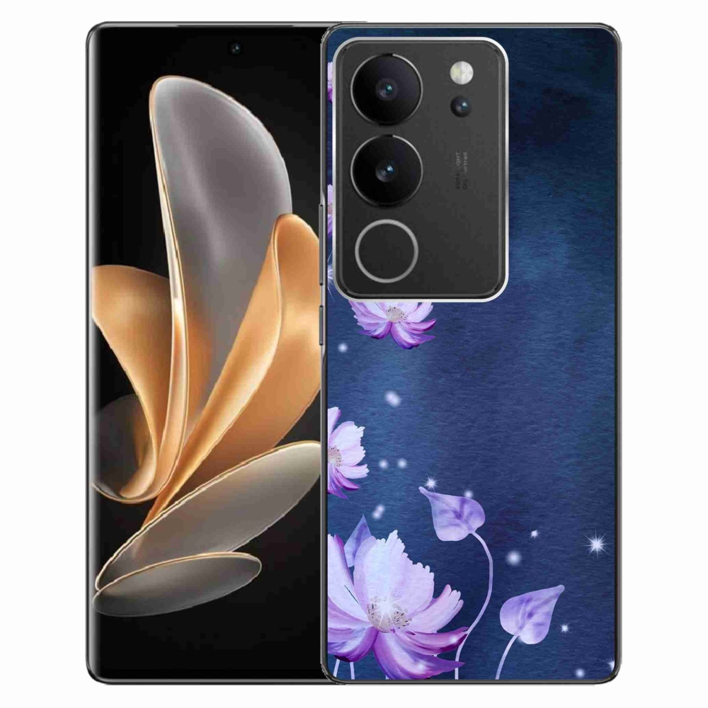 Gél tok mmCase a Vivo V29 5G számára - hulló virágok