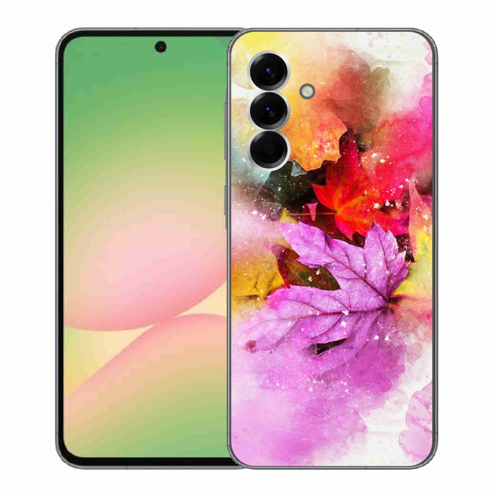 Gél borító mmCase Samsung Galaxy A56 5G - színes levelek - Samsung Galaxy A56 5G számára