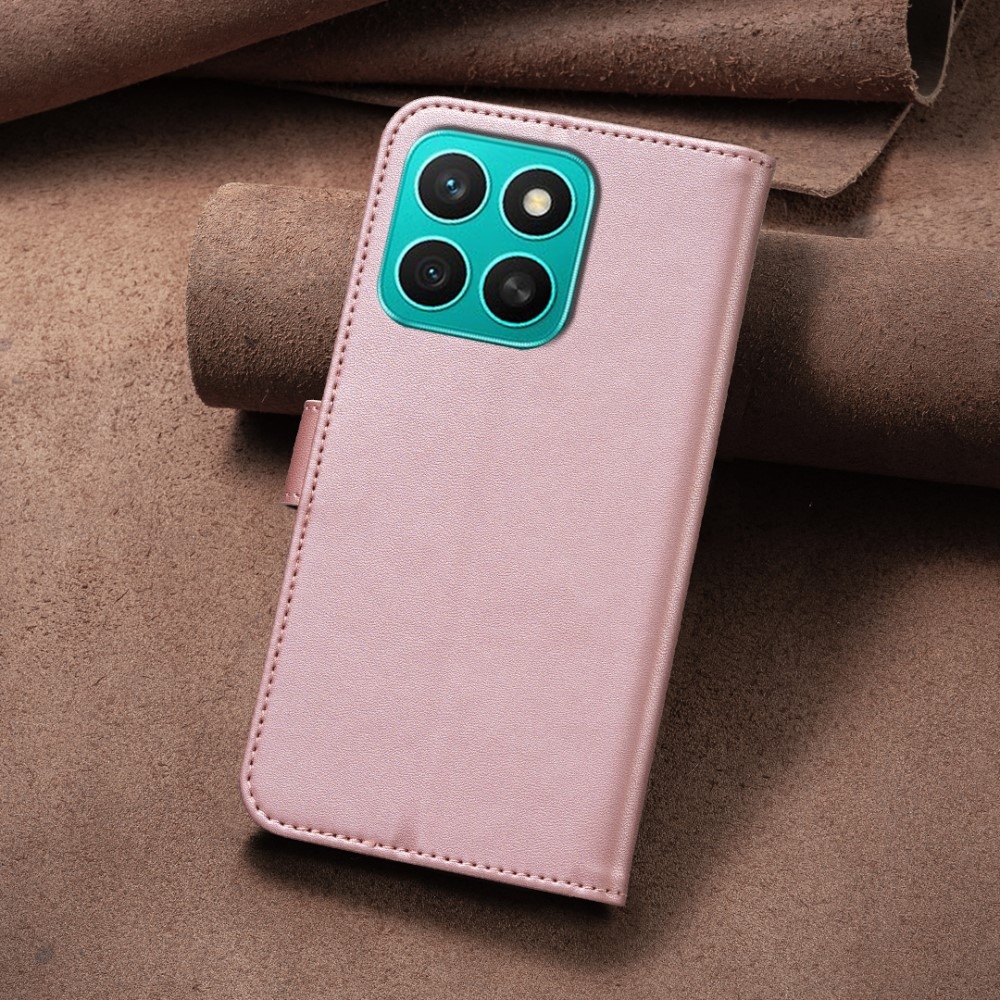 Clover könyv tok Honor X8c-hez - rózsaarany