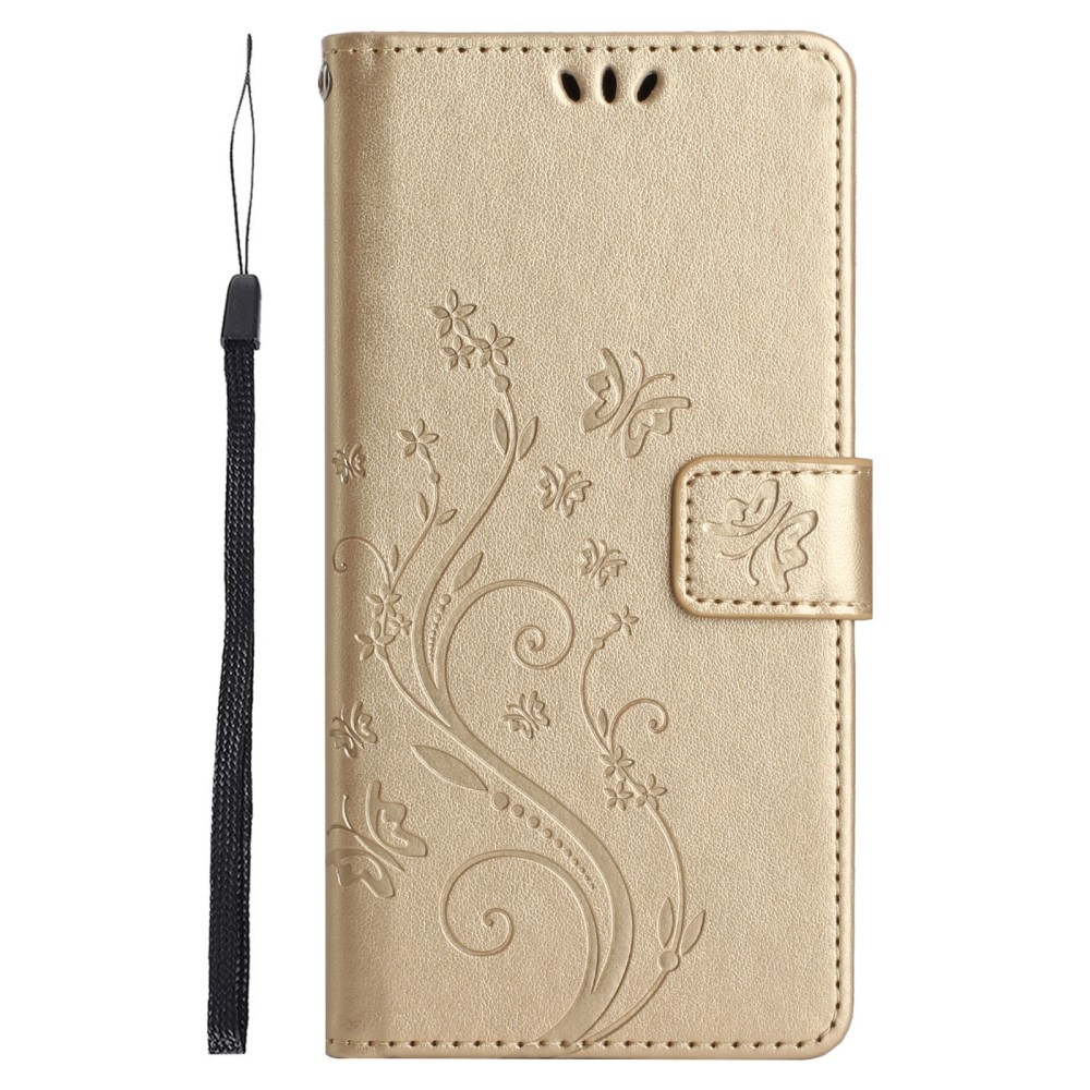 Virágok könyvtáska a Honor 90-hez - arany