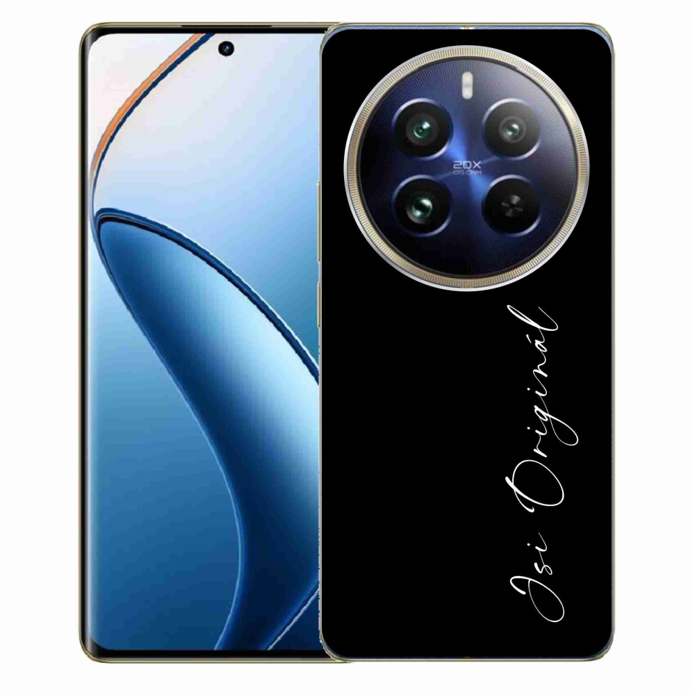 Gél borító mmCase a Realme 12 Pro 5G/12 Pro+ 5G - te vagy az eredeti fekete háttér