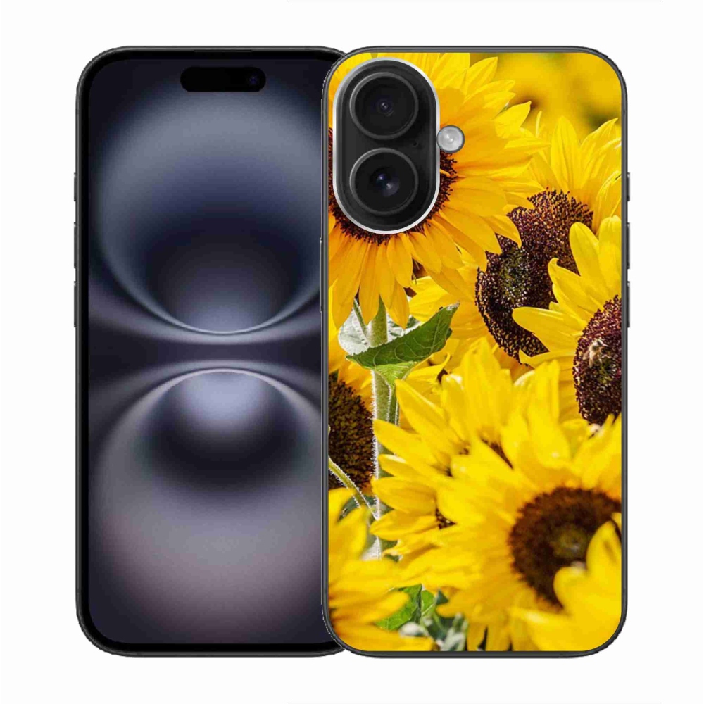 Zselés borítás mmCase iPhone 16 készülékhez - Napraforgó