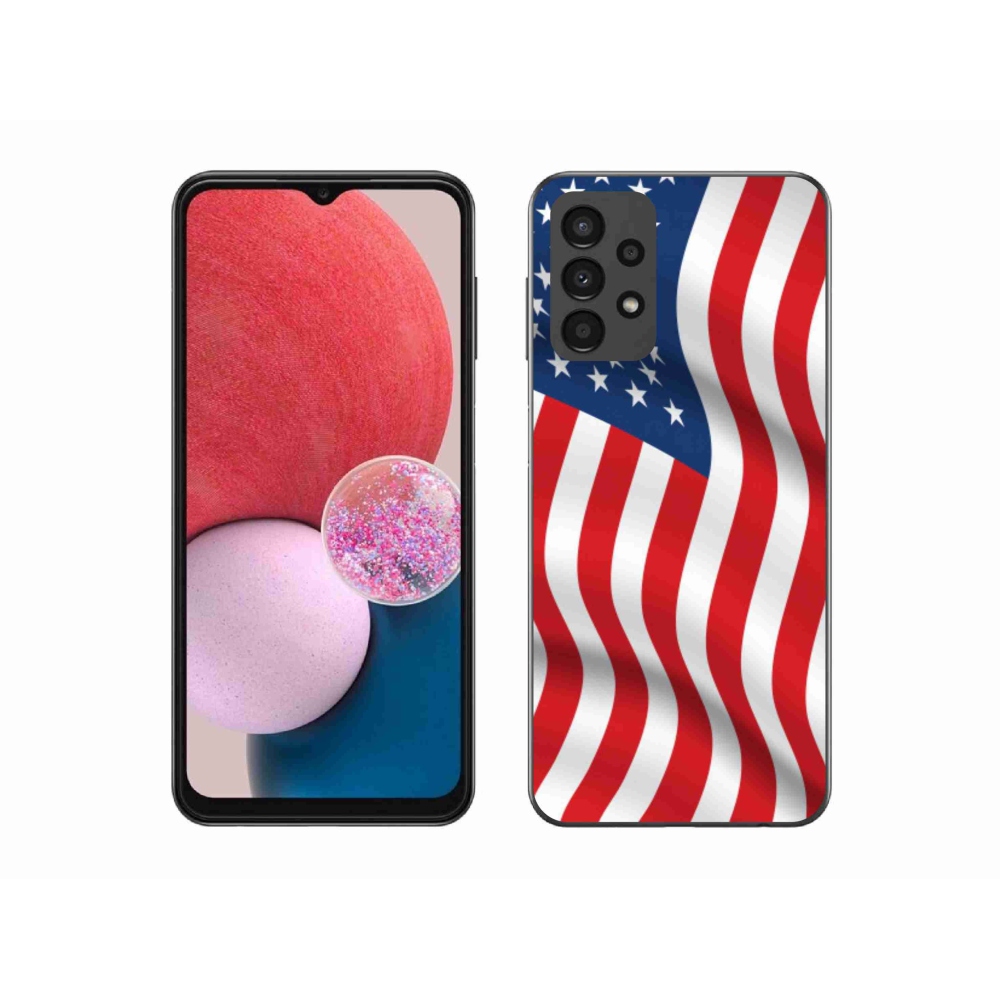 Gél borítás mmCase Samsung Galaxy A13 4G - amerikai zászlóhoz