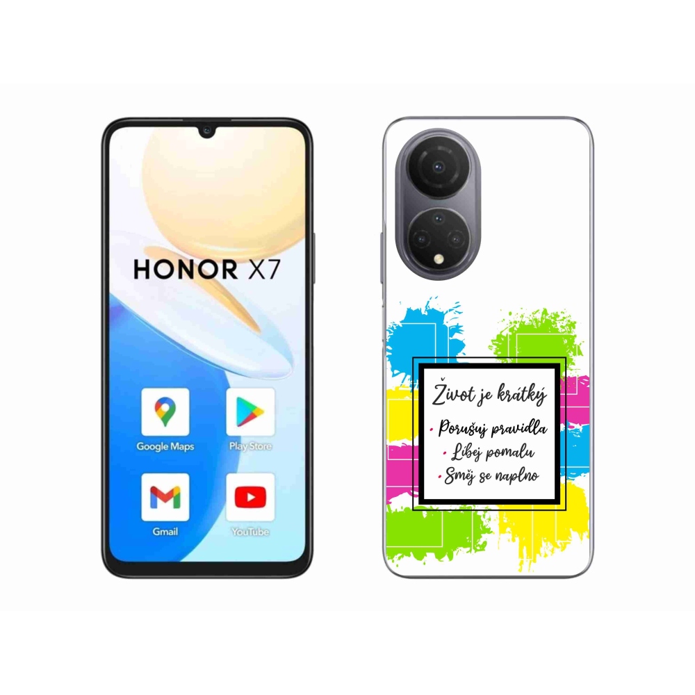 Gél borító mmCase a Honor X7 készülékhez - Idézet 5 fehér háttér