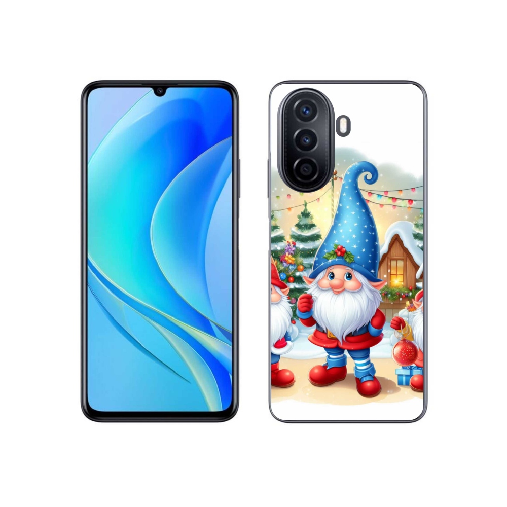 Gél borítás mmCase a Huawei Nova Y70 készülékhez - Karácsonyi manók