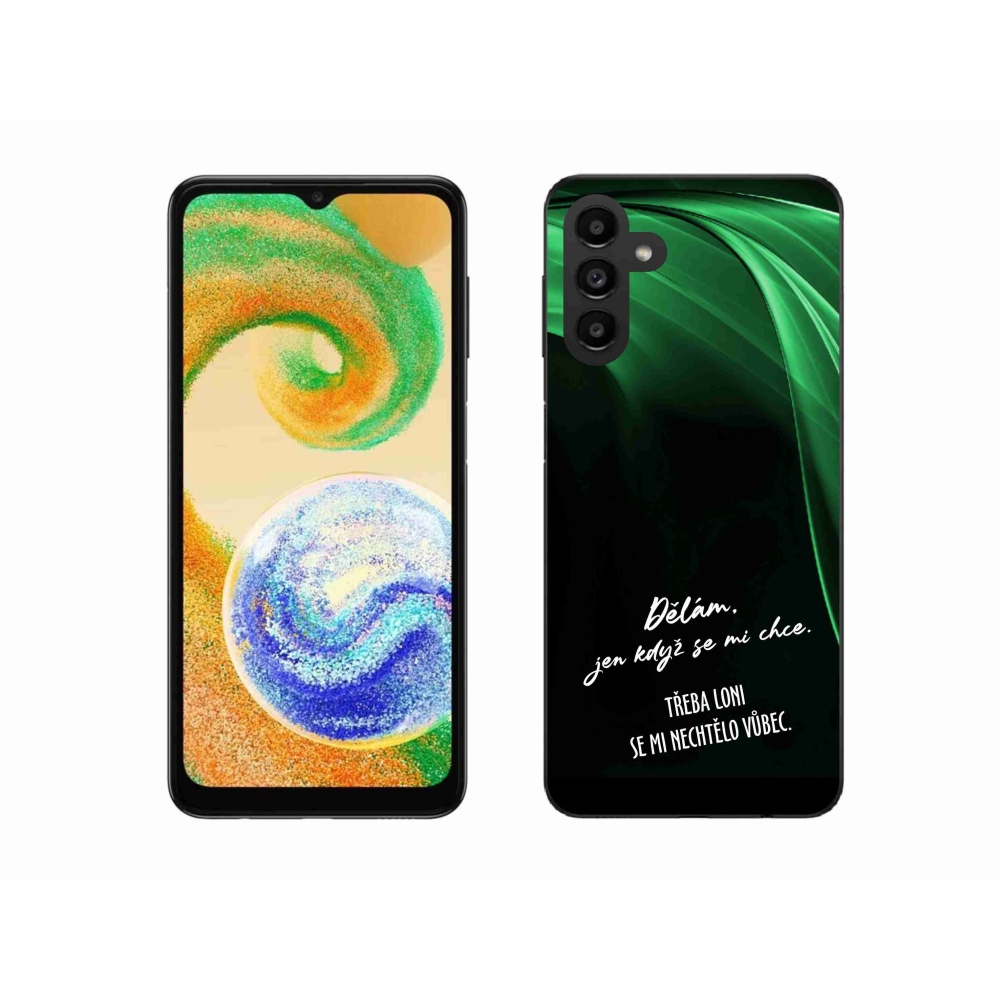 Gél borító mmCase Samsung Galaxy A04s (164.7x76.7x9.1mm) - vicces szöveg 12 fekete háttérrel
