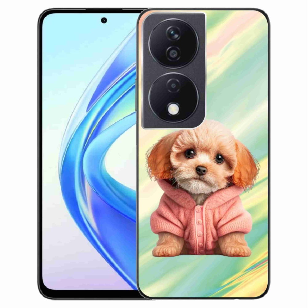 Zselés borítás mmCase a Honor X7b/Honor 90 Smart számára - pulóveres kiskutya