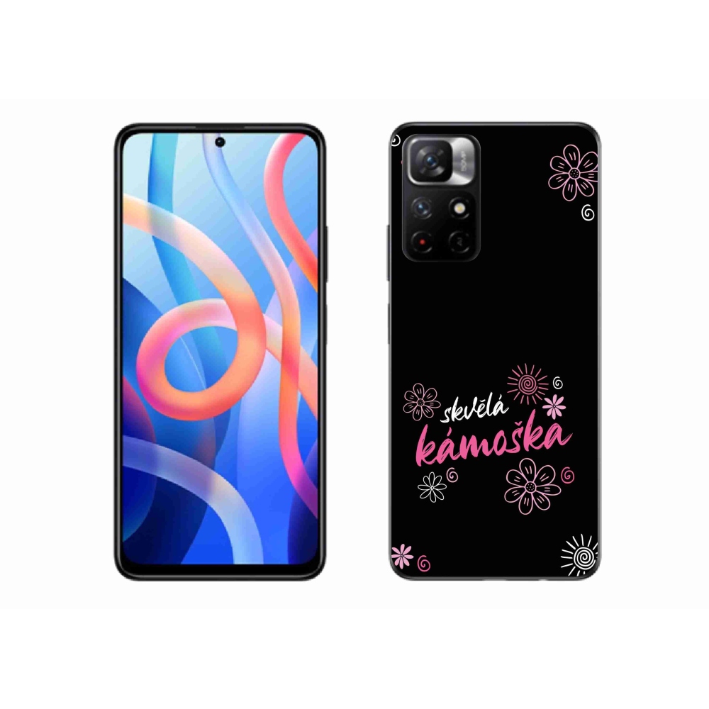 Gél borító mmCase a Xiaomi Redmi Note 11S 5G számára - nagyszerű haver fekete háttérrel