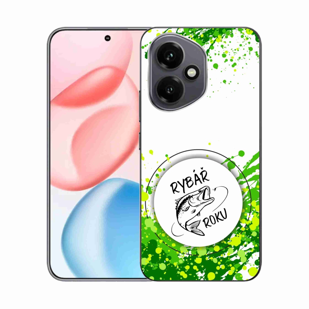 Zselés borító mmCase a Honor 400-hoz - Az év horgásza fehér háttérrel