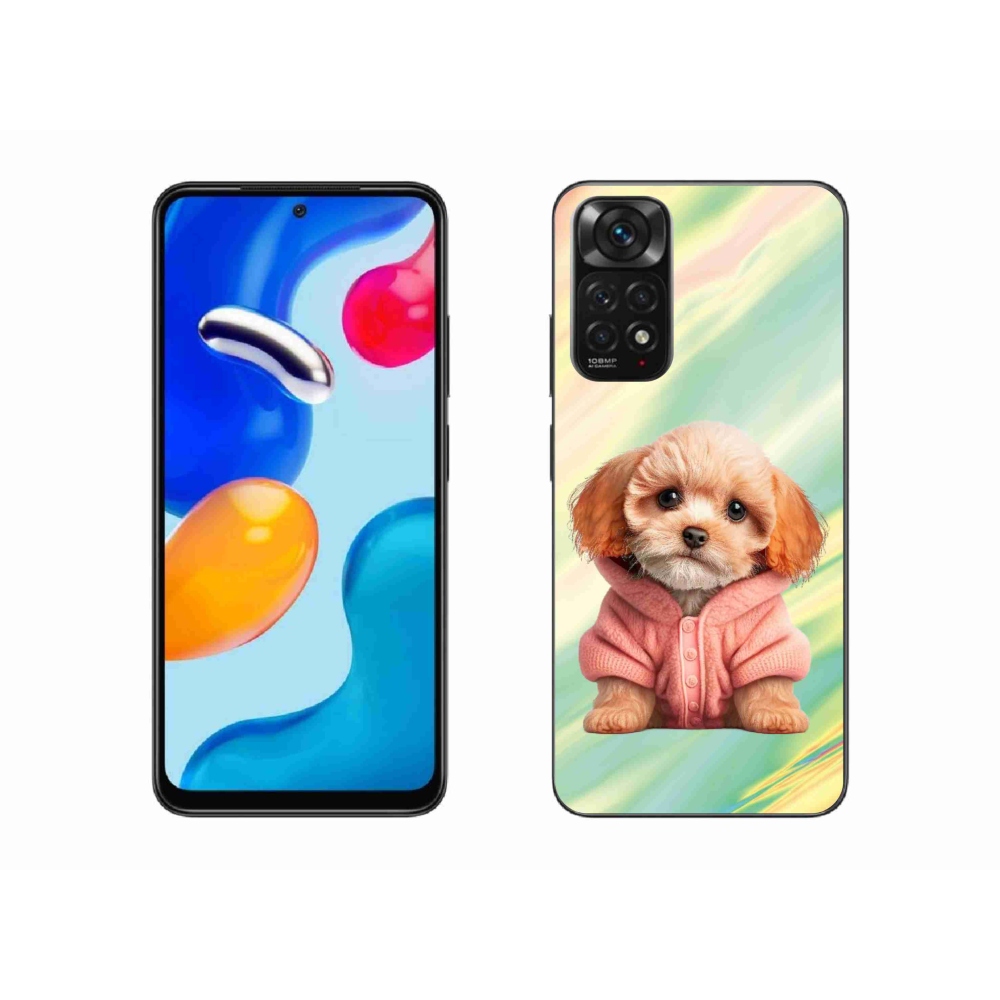 Gél borítás mmCase a Xiaomi Redmi Note 11S 4G - pulóveres kiskutya számára