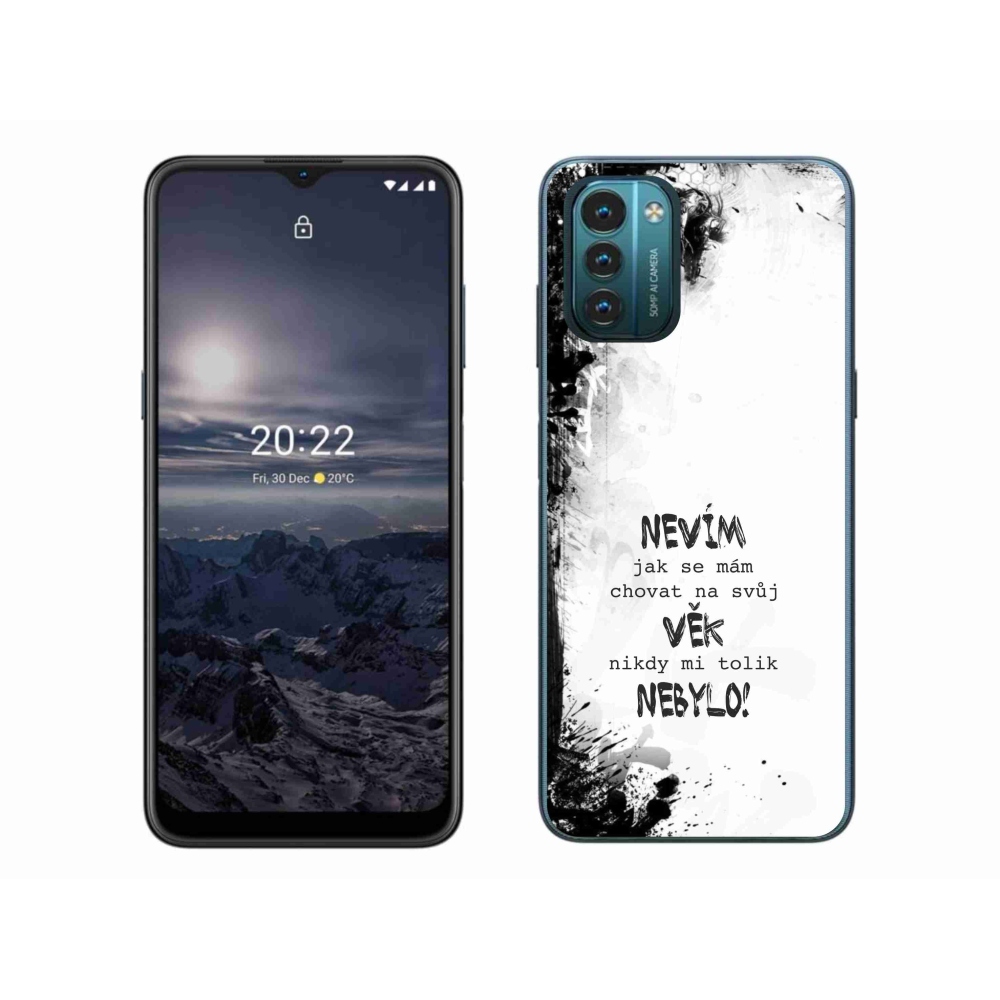 Zselés borító mmCase a Nokia G11/G21 készülékhez - vicces szöveg 14 fehér háttér