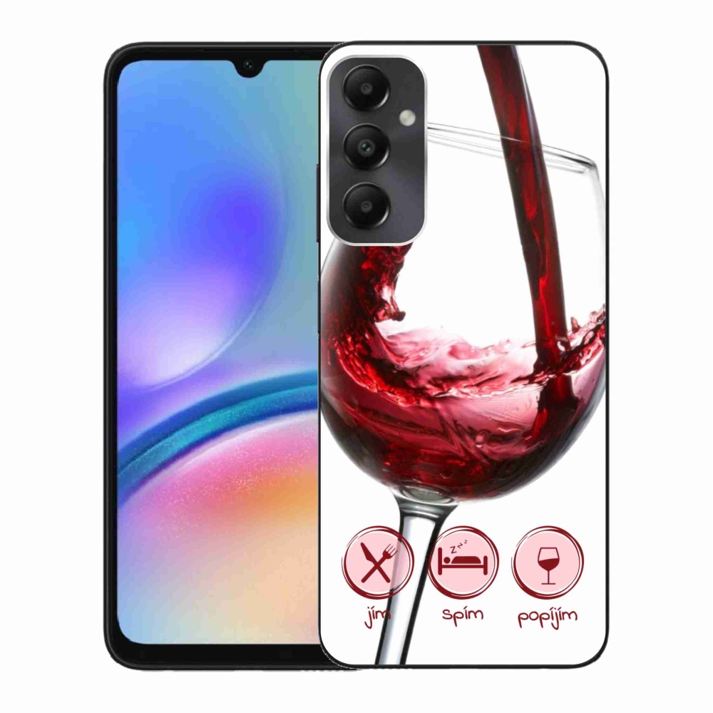 Gél tok mmCase Samsung Galaxy A05s készülékhez - borospohár piros