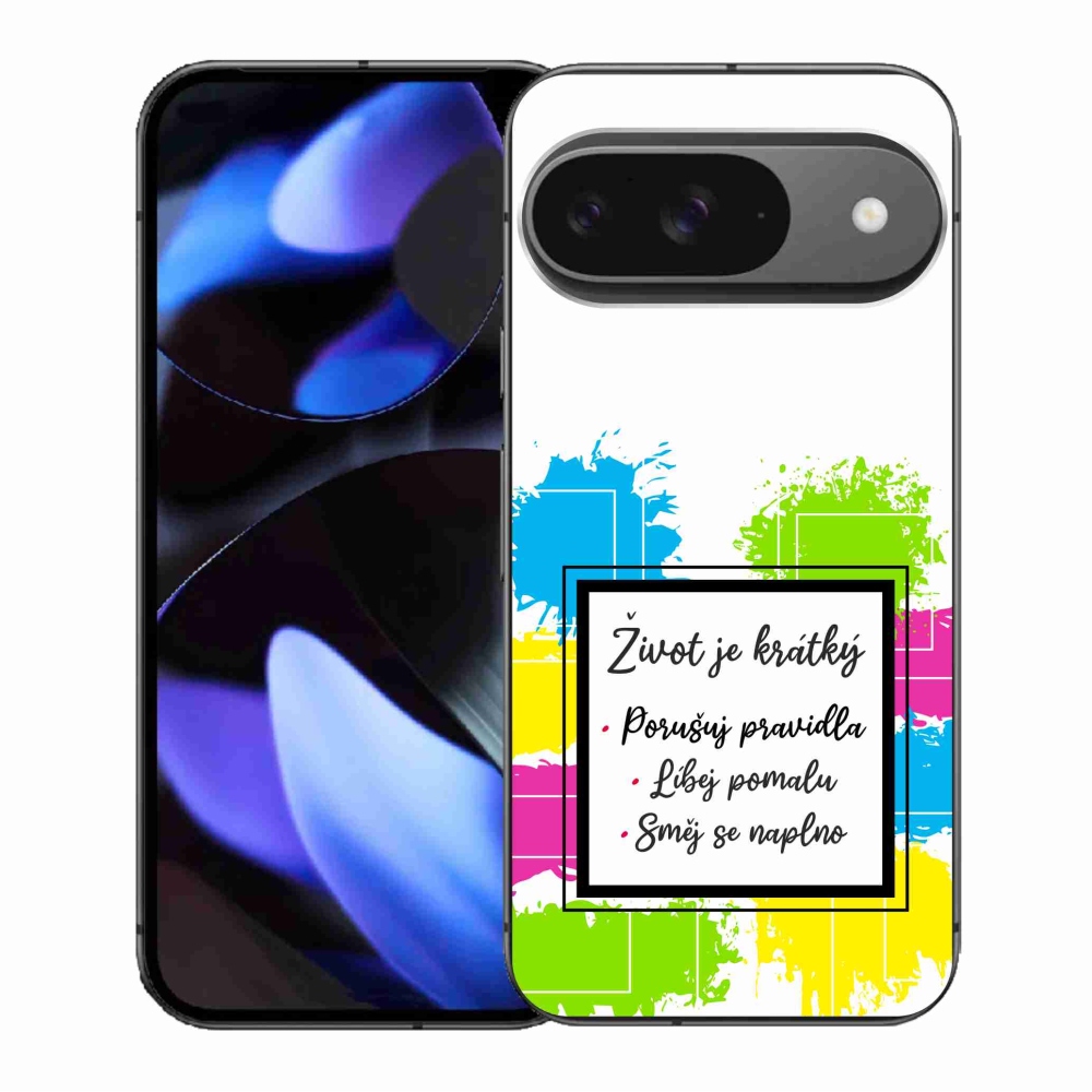 Gél borítás mmCase a Google Pixel 9/9 Pro készülékhez - Idézet 5 fehér háttér