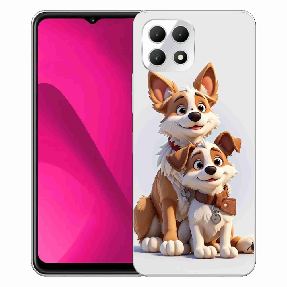 Zselés borítás mmCase a T-Mobile T Phone 2 készülékhez - kutyák rajzolása