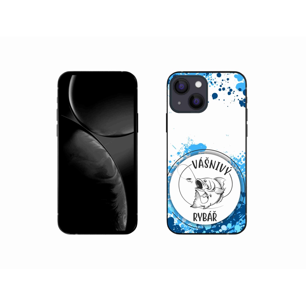 Gél borítás mmCase iPhone 13 mini 5.4 - szenvedélyes halász fehér háttérrel