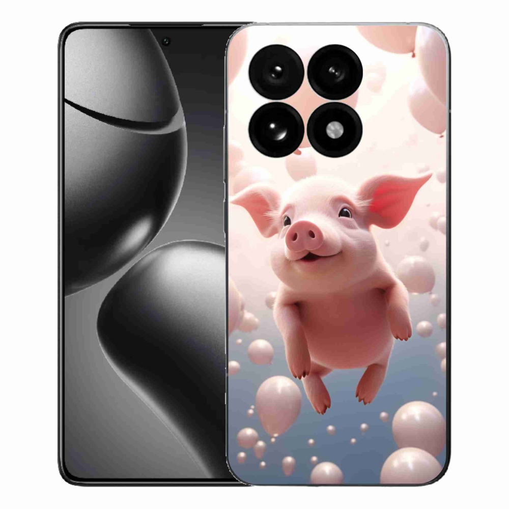 Gél borító mmCase a Xiaomi 15T-hez - malac lufikkal