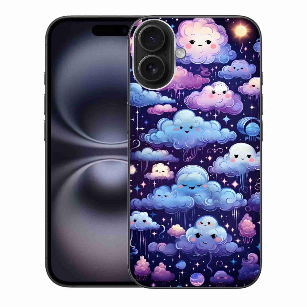 Zselés borítás mmCase iPhone 16 Plus készülékhez - felhők