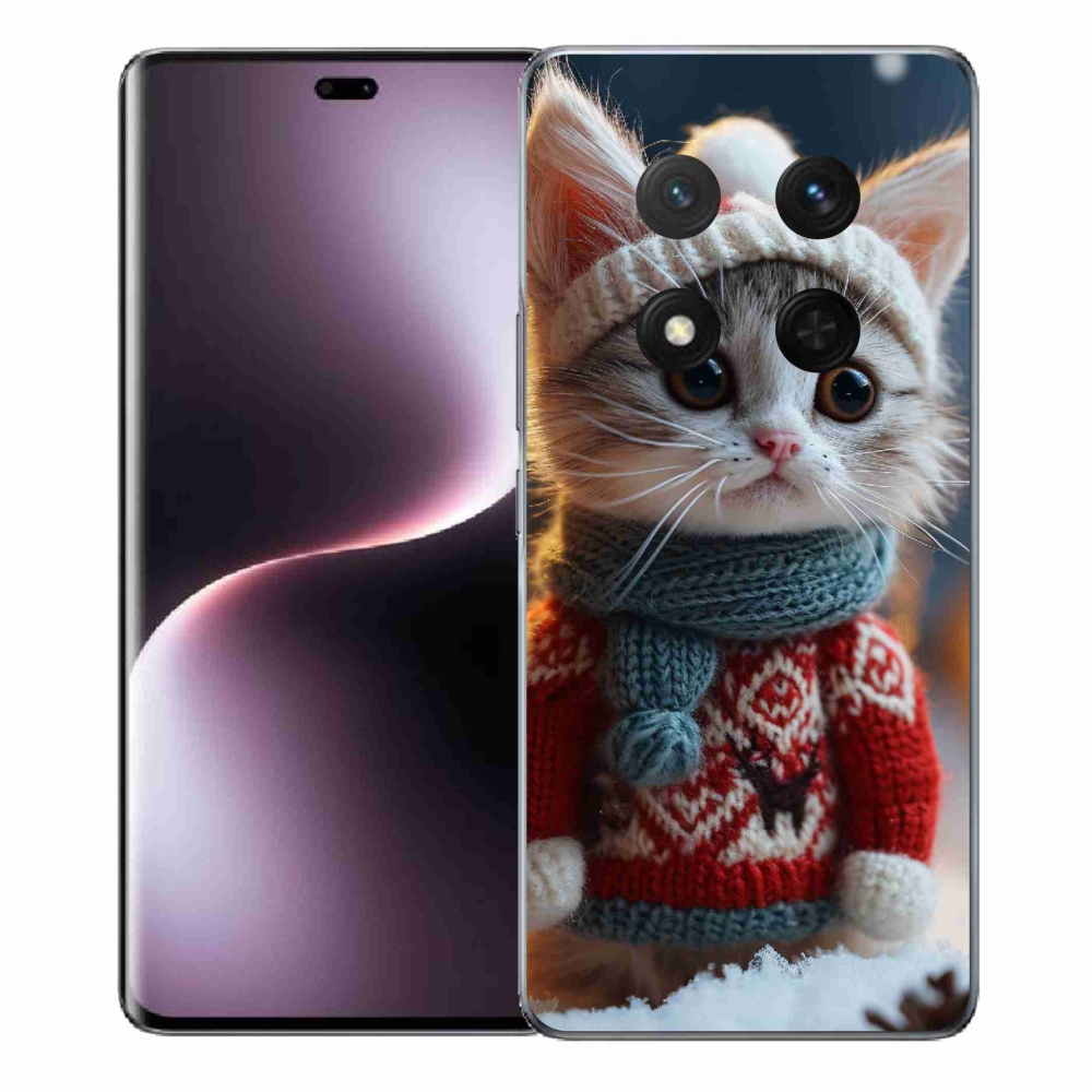 Gél borítás mmCase a Honor Magic 7 Lite 5G számára - cica pulóverben