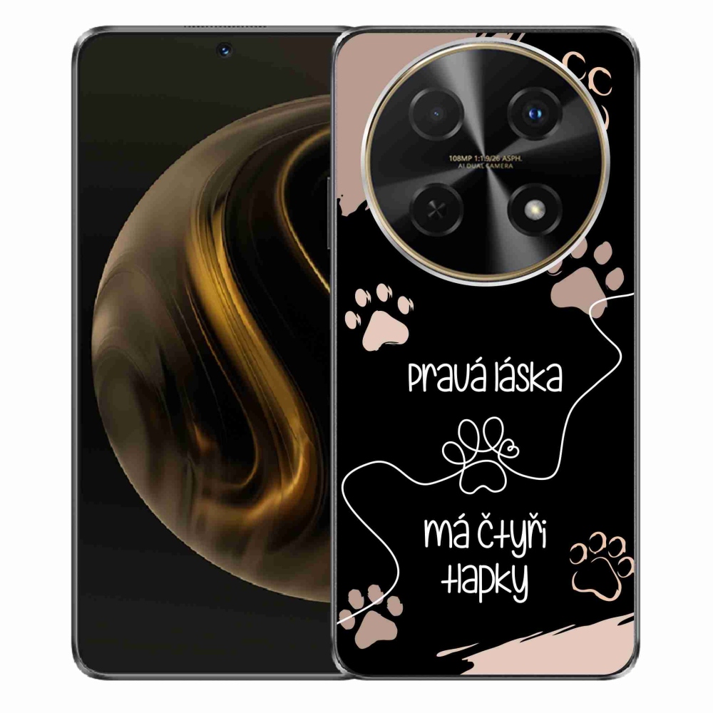 Gél borítás mmCase a Huawei Nova 12i készülékhez - kutya motívum 1 fekete háttér