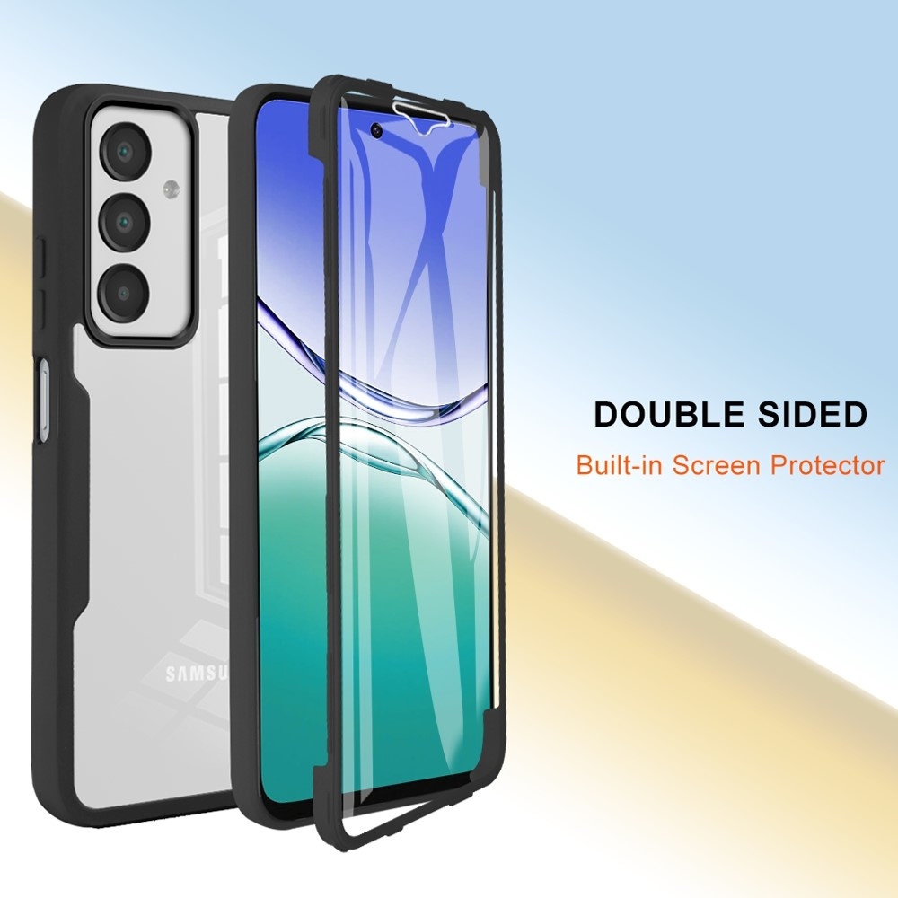 Akril zselés tok kerettel a Samsung Galaxy A16 4G/5G/A17 4G/5G képernyővédőhöz - fekete