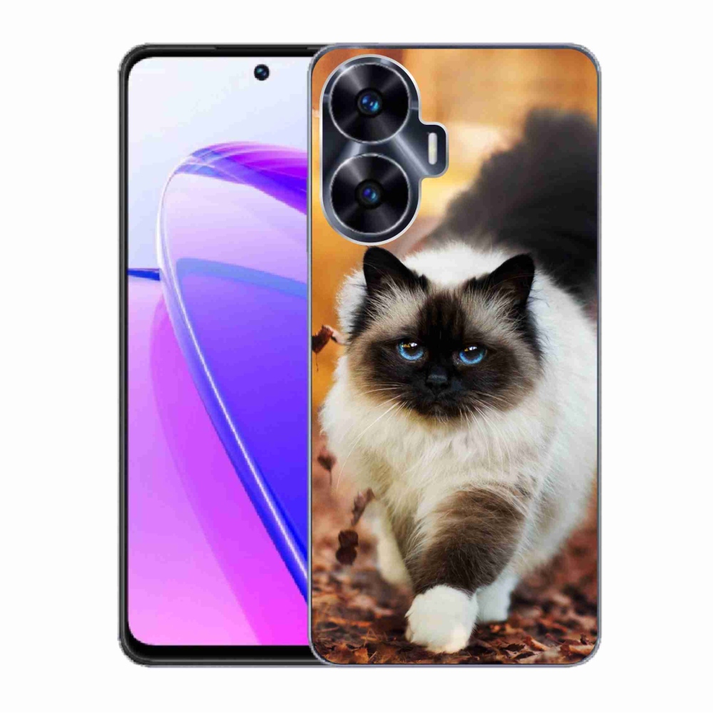 Gél tok mmCase a Realme C55 készülékhez - macska