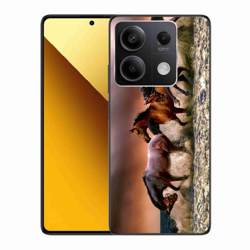 Gél tok mmCase a Xiaomi Redmi Note 13 5G számára - lovak 1