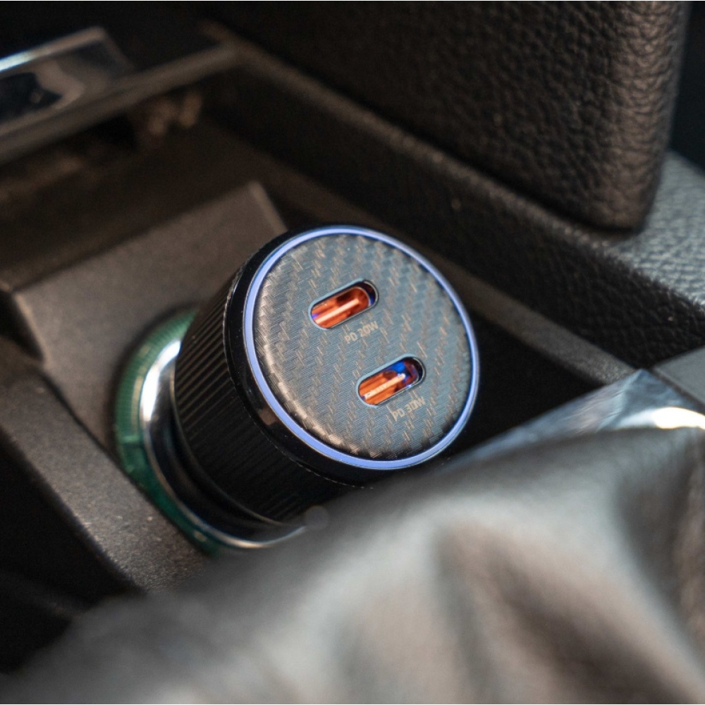 Swissten CL adapter 2x USB-C PD, 20W - fekete