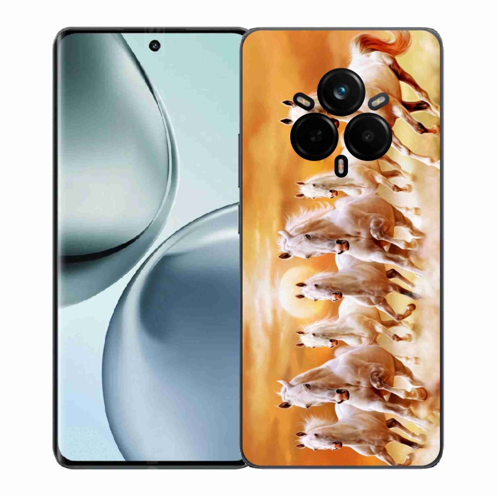 Zselés borítás mmCase a Realme 14 Pro+ 5G számára - lovak 2