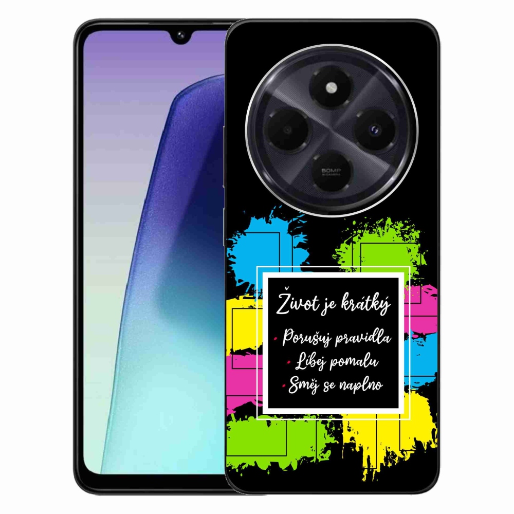 Gél borítás mmCase a Xiaomi Redmi 14C/Poco C75-hez - idézem 5 fekete háttérrel