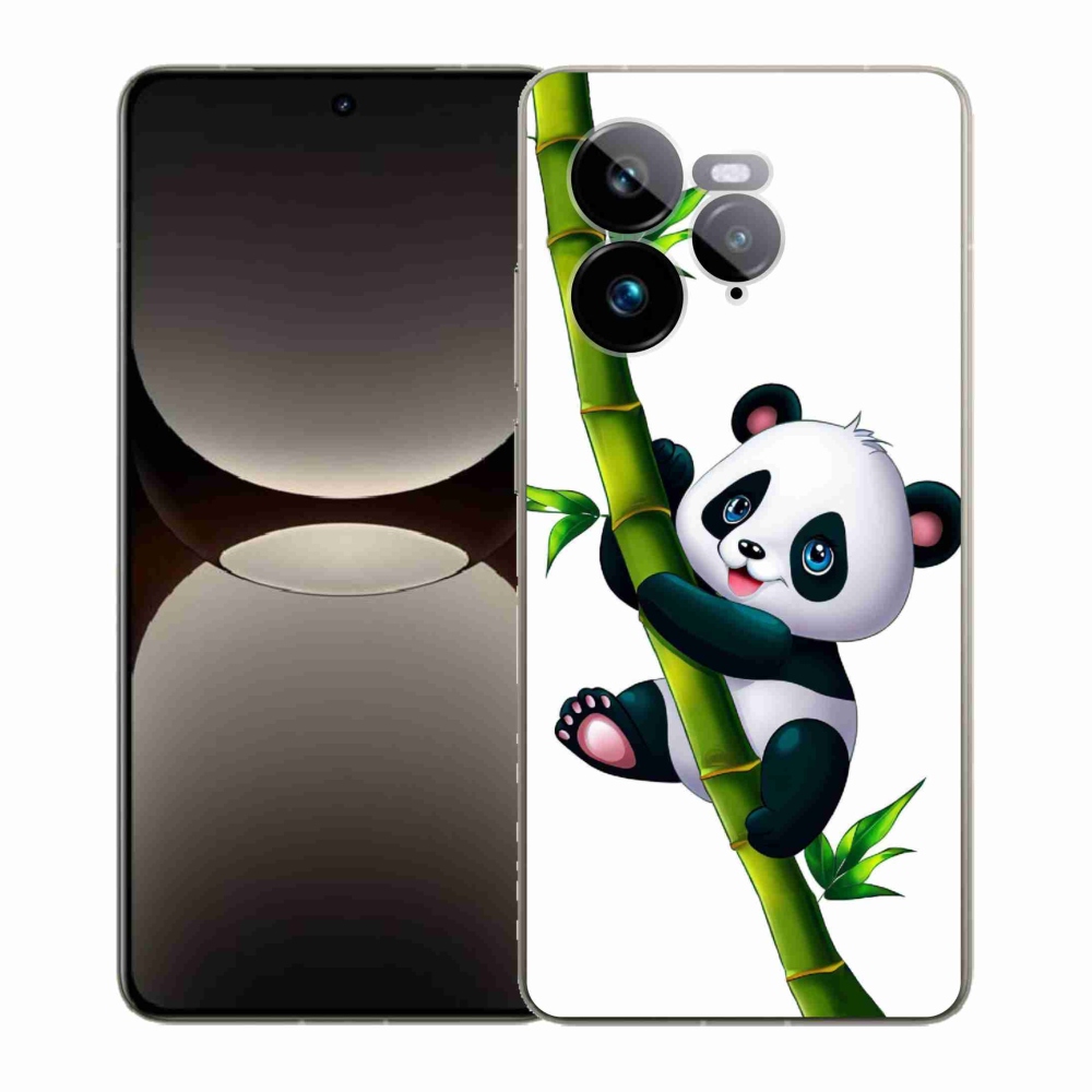 Gél borítás mmCase a Realme GT 7 Pro 5G számára - panda a bambuszon