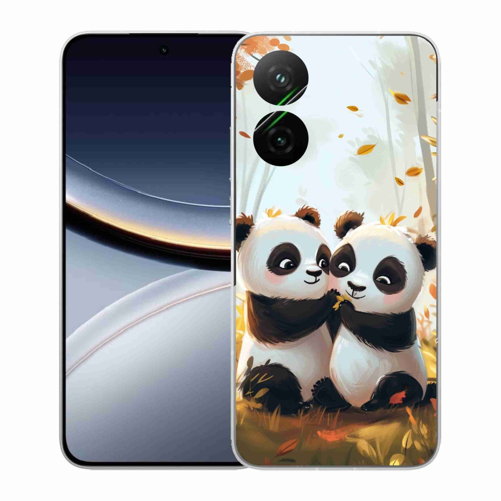 Gél borítás mmCase a Xiaomi Poco F7 5G számára - pandák