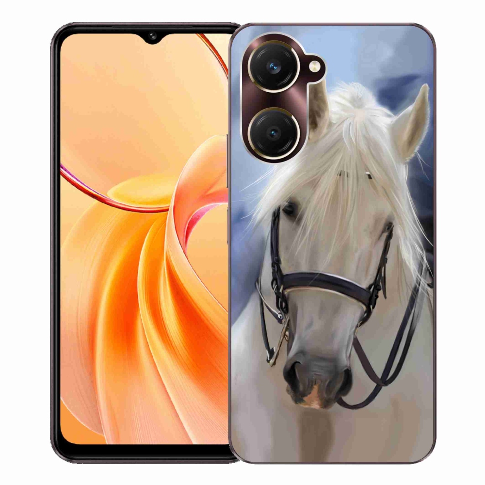 Zselés borítás mmCase a Vivo Y28s 5G-hez - fehér ló