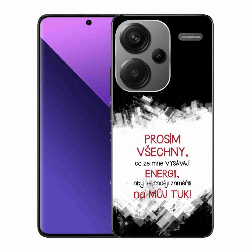 Gél borító mmCase a Xiaomi Redmi Note 13 Pro+ 5G - vicces szöveg 1 piros