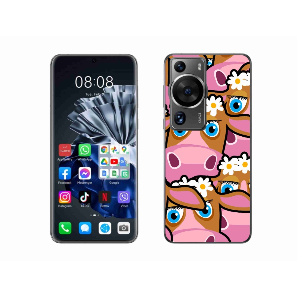 Gél borítás mmCase a Huawei P60 Pro számára - karikatúrás tehenek