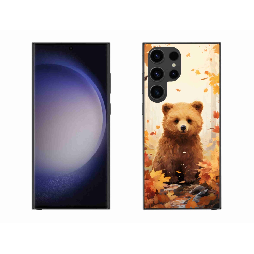 Zselés borítás mmCase Samsung Galaxy S23 Ultra 5G - medve az erdőben