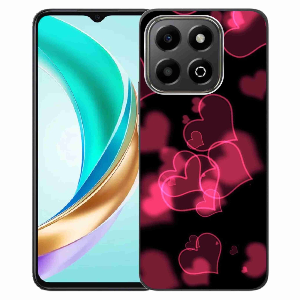 Zselés borítás mmCase a Honor X6b készülékhez - piros szívek