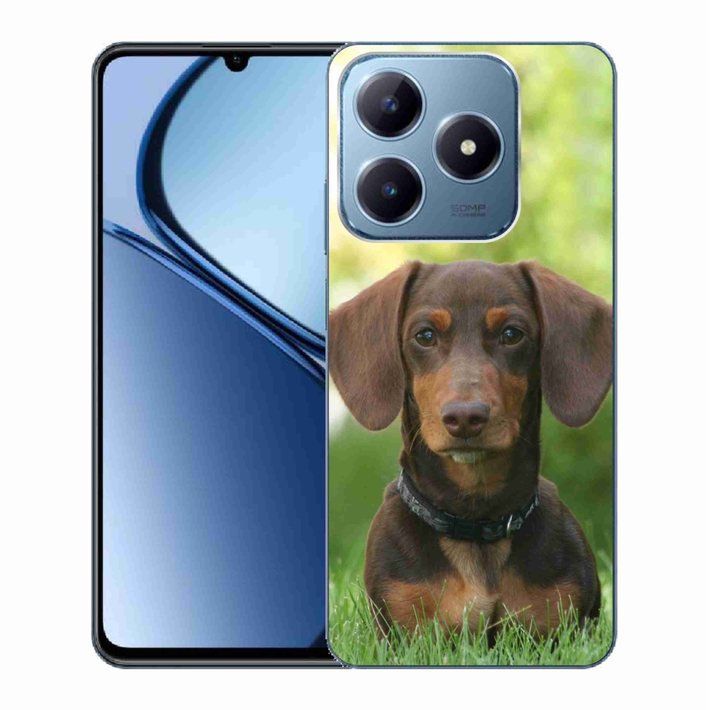 Gél tok mmCase a Realme C63 készülékhez - barna tacskó