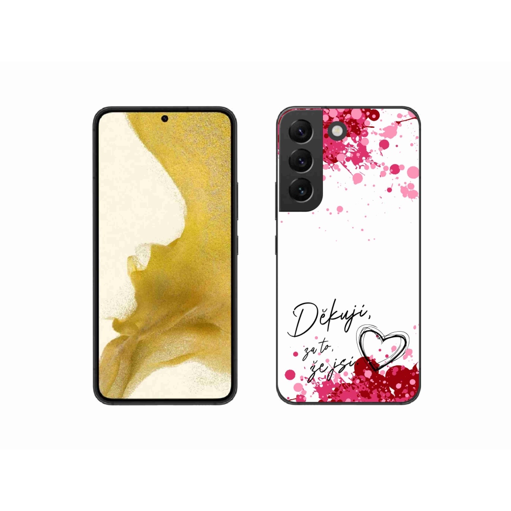 Gél borító mmCase Samsung Galaxy S22 5G - text in love 2 fehér háttérrel