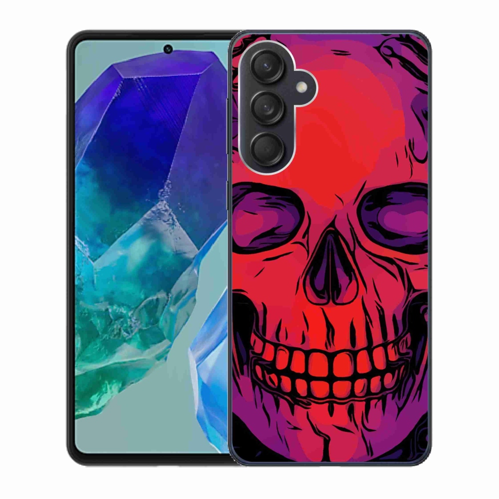 Gél tok mmCase a Samsung Galaxy M55 5G készülékhez - koponya