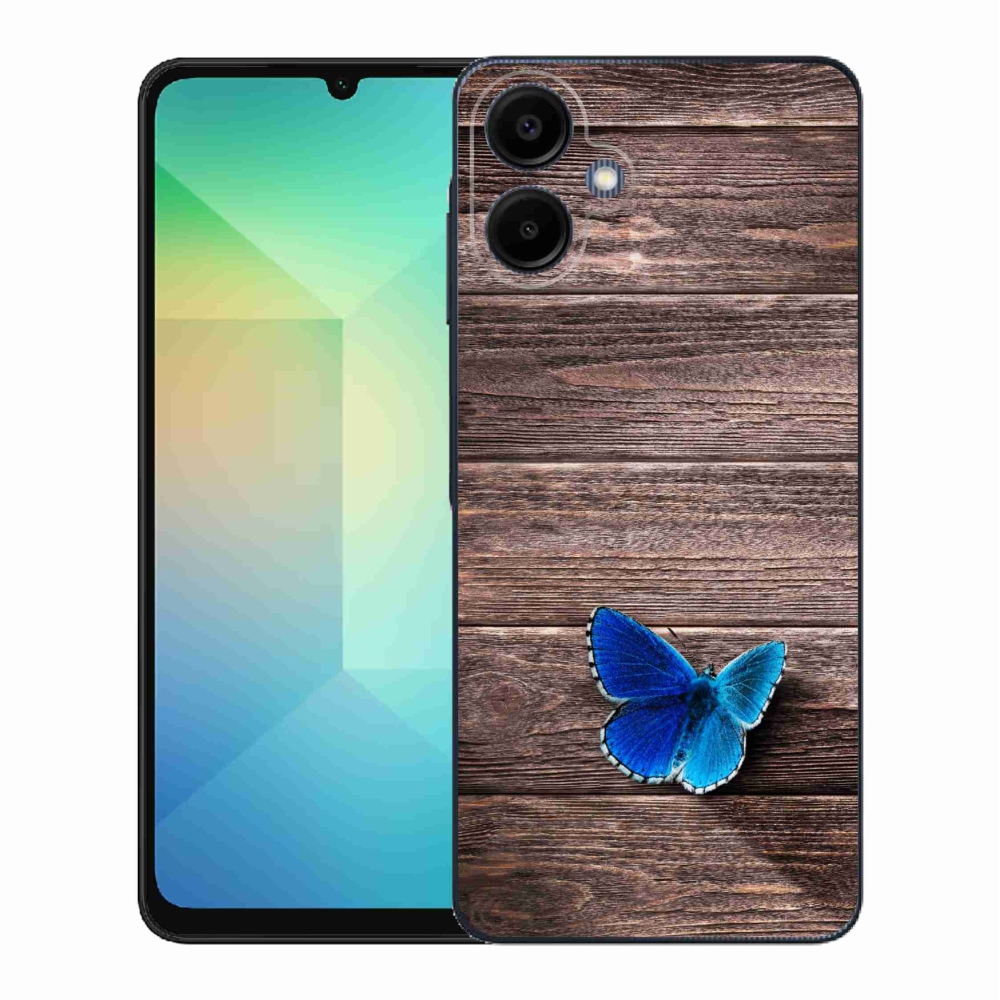 Gél védőhuzat mmCase Samsung Galaxy A06 4G - kék pillangó 1