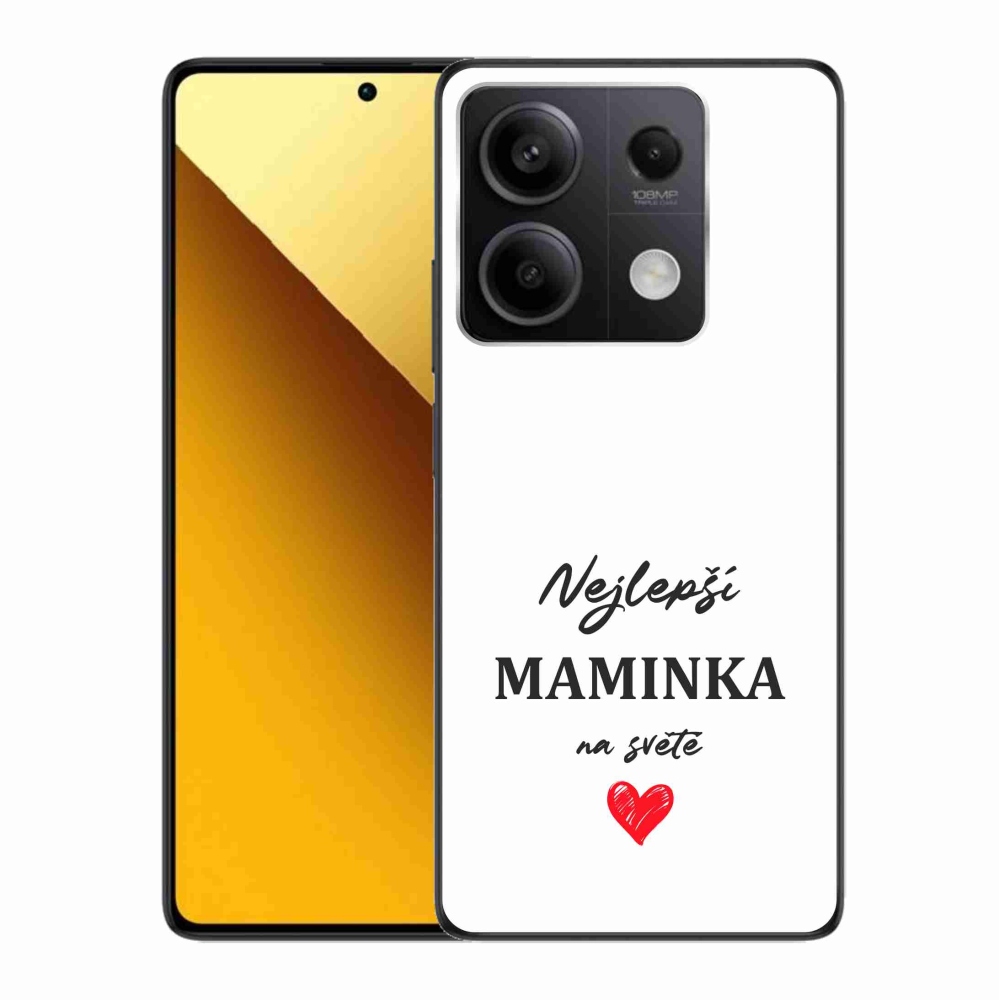 Gél borító mmCase a Xiaomi Redmi Note 13 5G - legjobb anya 1 fehér háttérrel