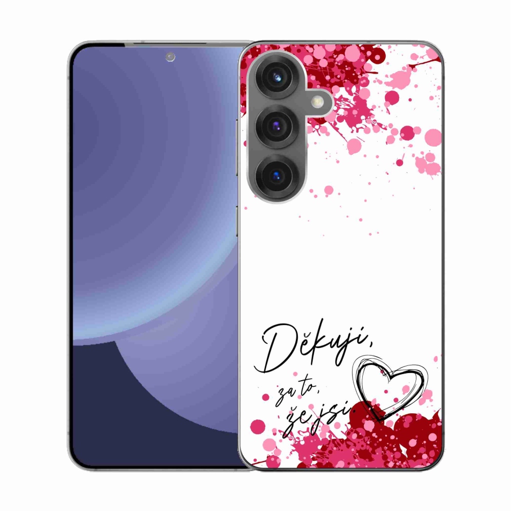 Gél borítás mmCase Samsung Galaxy S25 készülékhez - text in love 2 fehér háttér