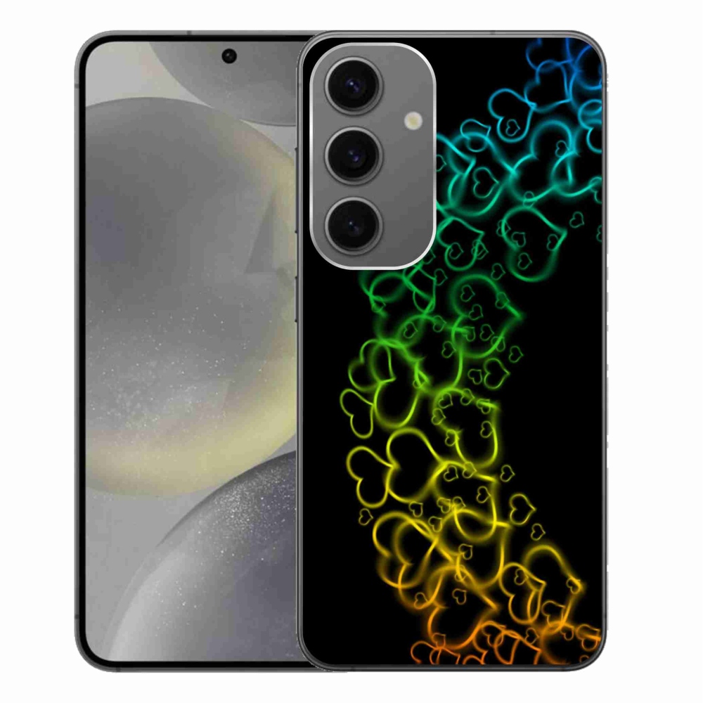 Gél védőhuzat mmCase Samsung Galaxy S24+ készülékhez - színes szívek