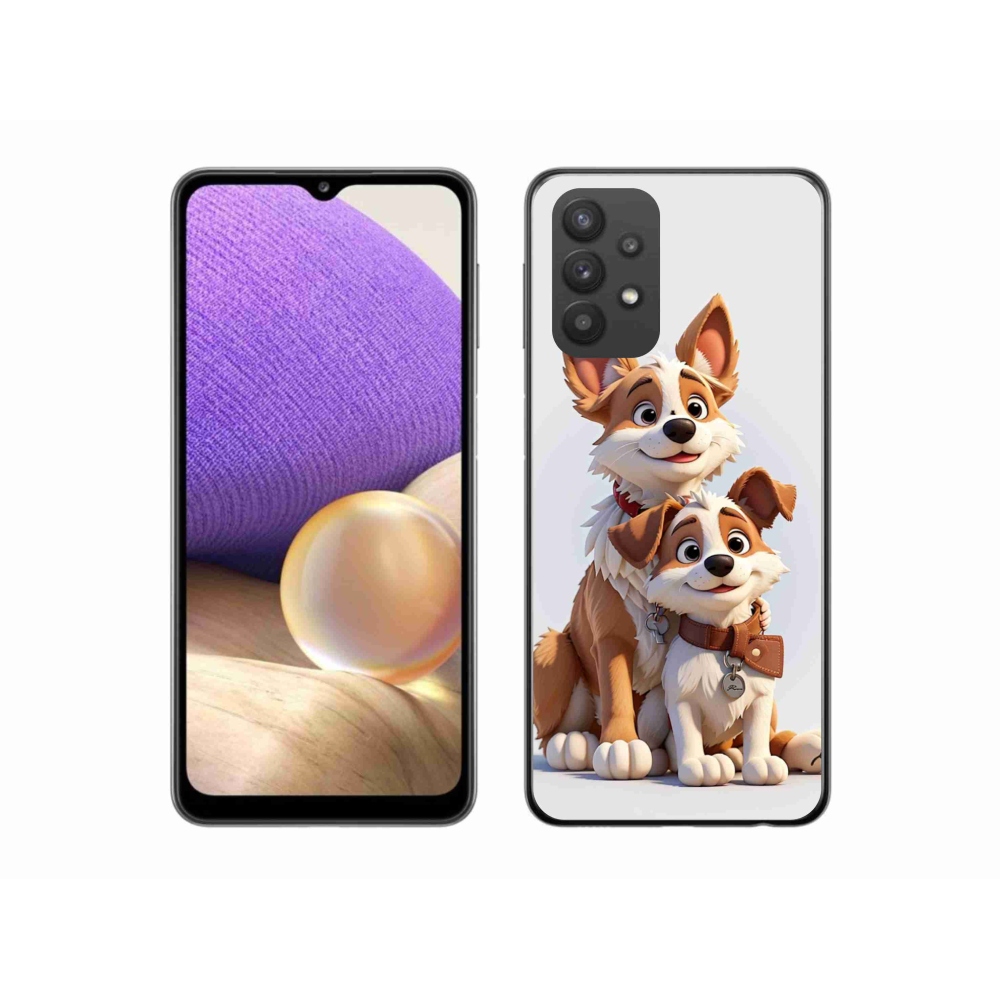 Gél borító mmCase Samsung Galaxy A32 5G - rajzoló kutyákhoz