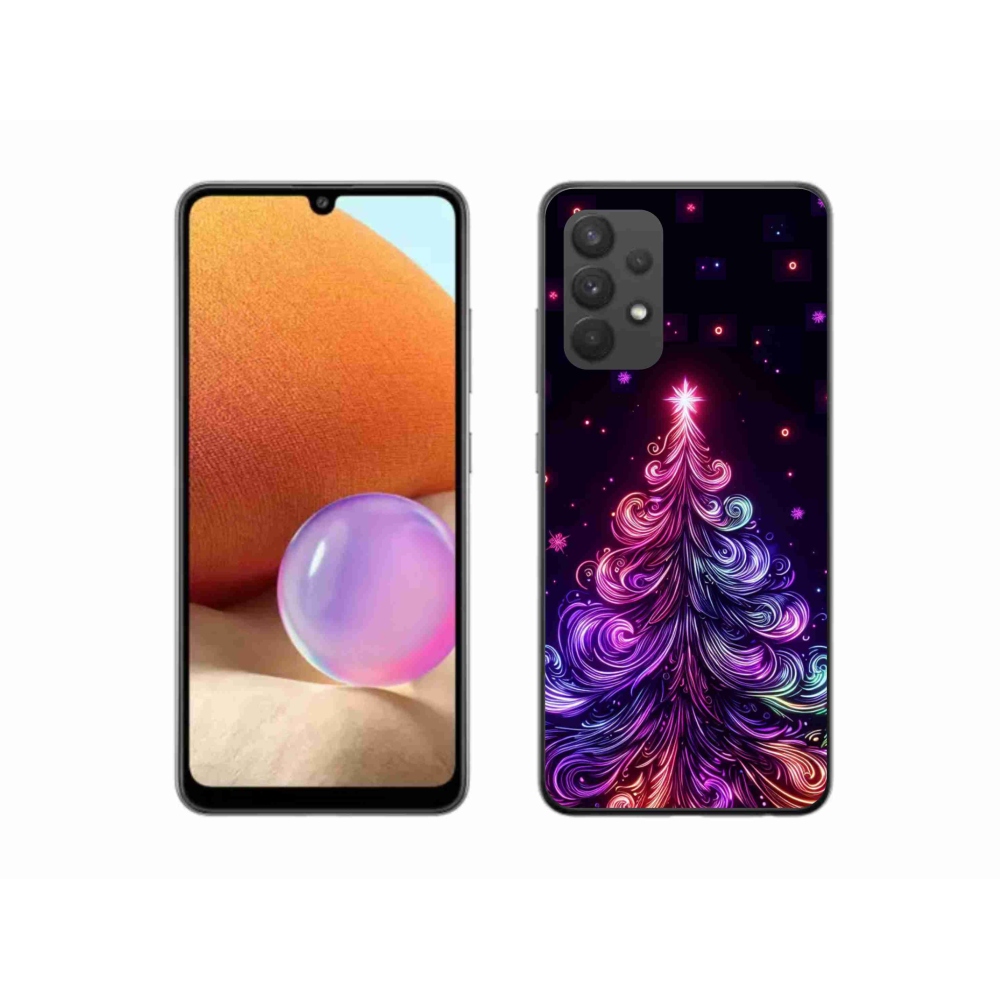 Gél borítás mmCase Samsung Galaxy A32 4G - neon karácsonyfa 1